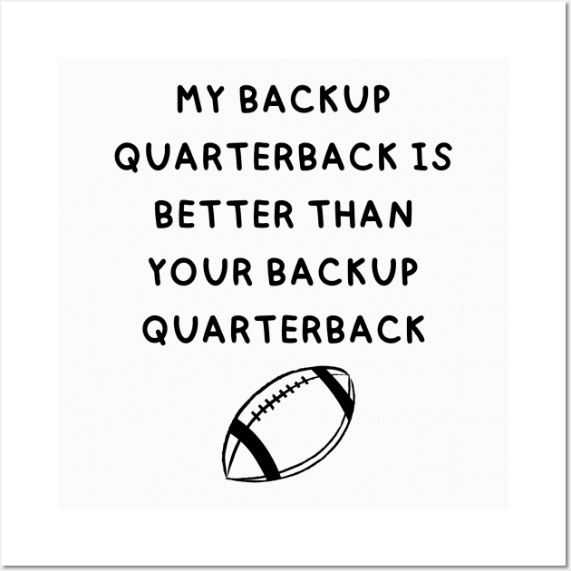 Backup QB Wall Art by Dorky Donkey Designs